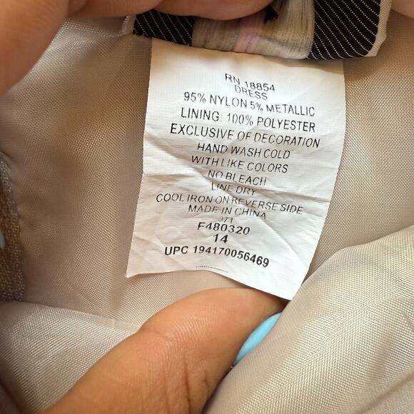 Rare Editions Girls 14 Pink Blush Sleeveless Rhinestone Bow Formal Party - Picture 6 of 11